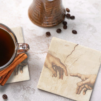 Porta-copo De Pedra The Creation of Adam