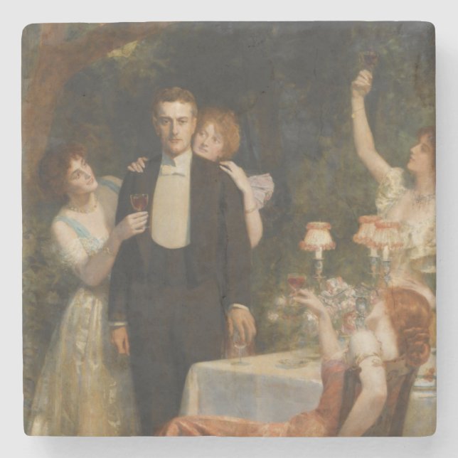 Porta-copo De Pedra The Garden of Armida (by John Collier) (Frente)