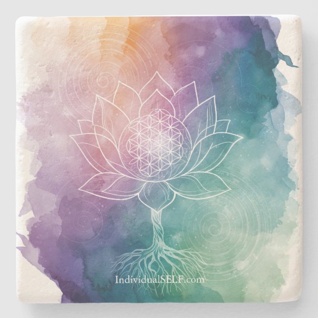 Porta-copo De Pedra The Living Blueprint Stone Coaster (Frente)