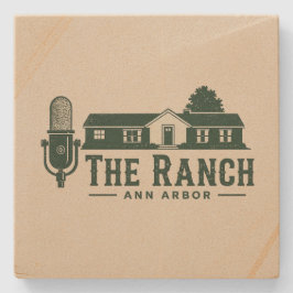 Porta-copo De Pedra The Ranch - Logo Stone Coaster