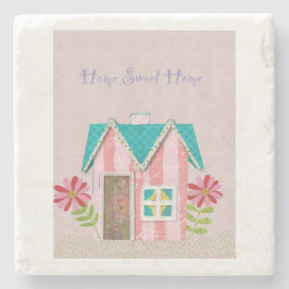 Porta-copo De Pedra The Signature Whimsy (Pink & Teal)