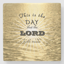Porta-copo De Pedra This is the day Religious Stone Coaster
