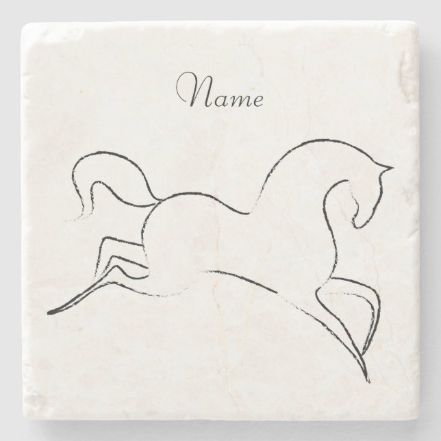 Porta-copo De Pedra Thunder_Cove Cavalo Selvagem (Frente)