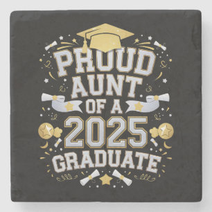 Porta-copo De Pedra Tia Orgulhosa De Um Graduado De 2025 Graduação Fam