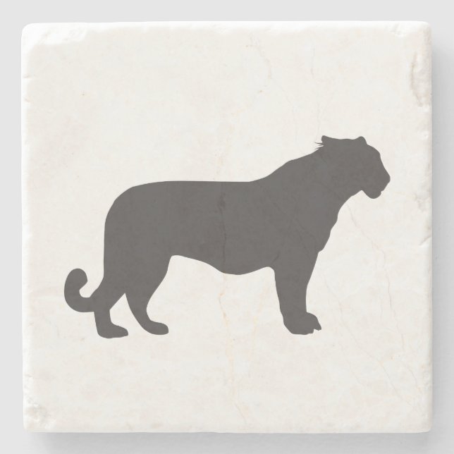 Porta-copo De Pedra Tiger Silhouette (Frente)