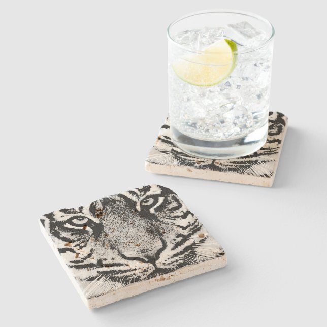 Porta-copo De Pedra Tigre (Lateral)