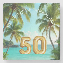 Porta-copo De Pedra tiki luau tropical beach party