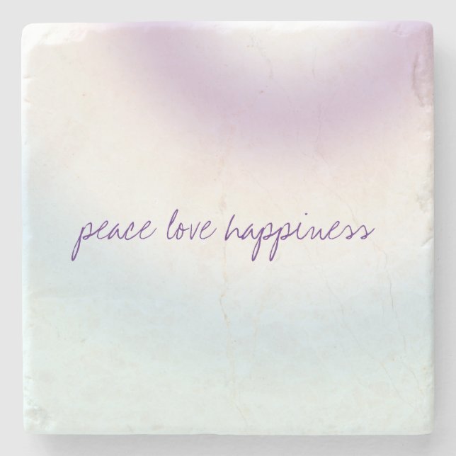 Porta-copo De Pedra Tinta azul púrpura azul escamoteada (Frente)