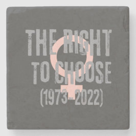 Porta-copo De Pedra Tipografia de Data de Morte por Roe V Wade