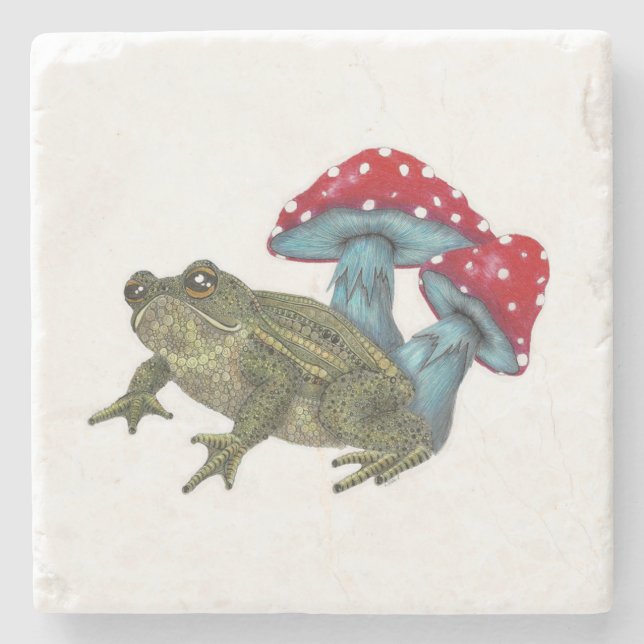 Porta-copo De Pedra Toad e Toadstool (Frente)