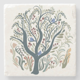 Porta-copo De Pedra Tons da Floresta de Arte Folical Whimsical