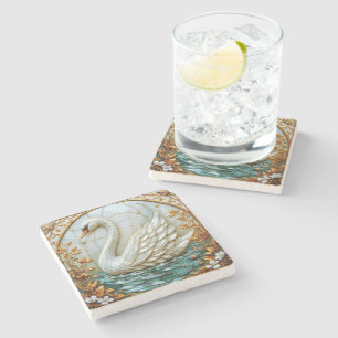 Porta-copo De Pedra Tons Swan Jewel Vidro Arrependido #1