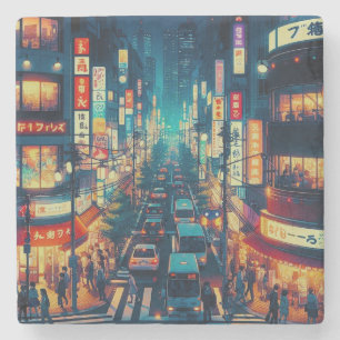 Porta-copo De Pedra Tóquio em movimento