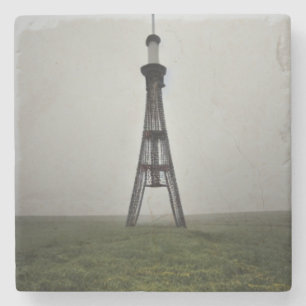Porta-copo De Pedra Torre de rádio de alta antena em risco sombrio