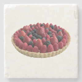 Porta-copo De Pedra Torta De Frutas Vermelhas Em Pedra