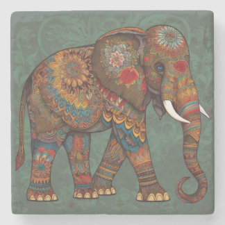 Porta-copo De Pedra Trabalho de arte de Elefante Decorativo Boho