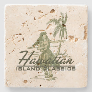 Porta-copo De Pedra Tradewinds Havaiana Hula Girl Tiki Portas copos Ba