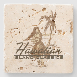 Porta-copo De Pedra Tradewinds Havaiana Hula Girl Tiki Portas copos Ba
