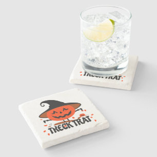 Porta-copo De Pedra Treck Trat Pumpkin sorrindo