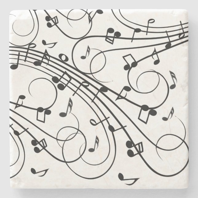 Porta-copo De Pedra Trendy Music Design (Frente)