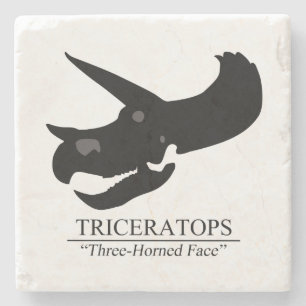 Porta-copo De Pedra Triceratops Skull