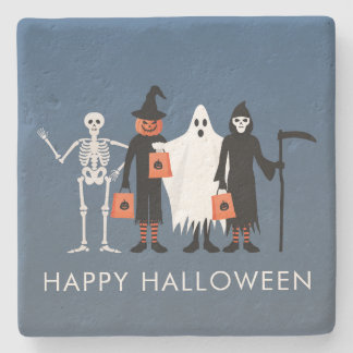 Porta-copo De Pedra Trick or Treaters Halloween em Português