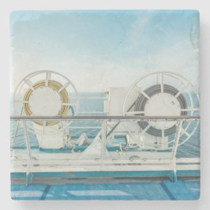 Porta-copo De Pedra Trilhos de um navio de cruzeiros