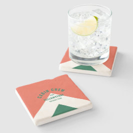 Porta-copo De Pedra Tripulação de Cabina Destino Peronalizado Verdes V