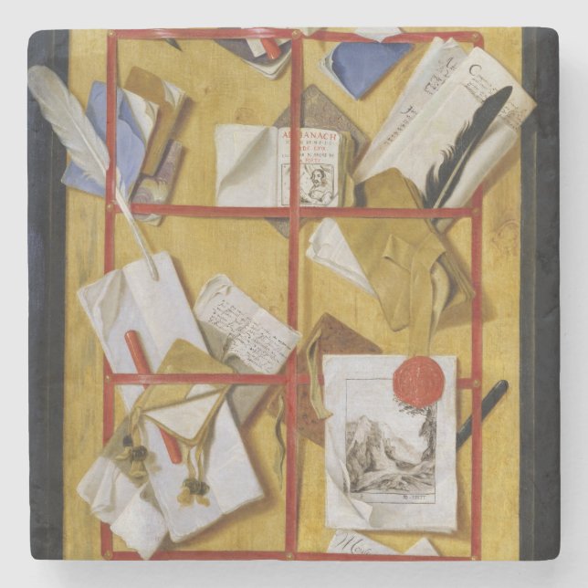 Porta-copo De Pedra Trompe - l ' oeil (Frente)