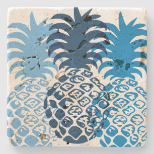Porta-copo De Pedra Tropical Hawaiana de Momona Pineapple