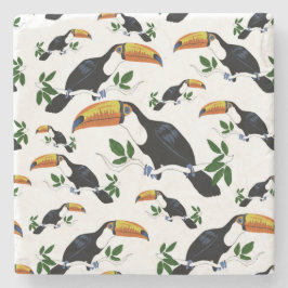 Porta-copo De Pedra Tropical Toucans - Playful Jungle