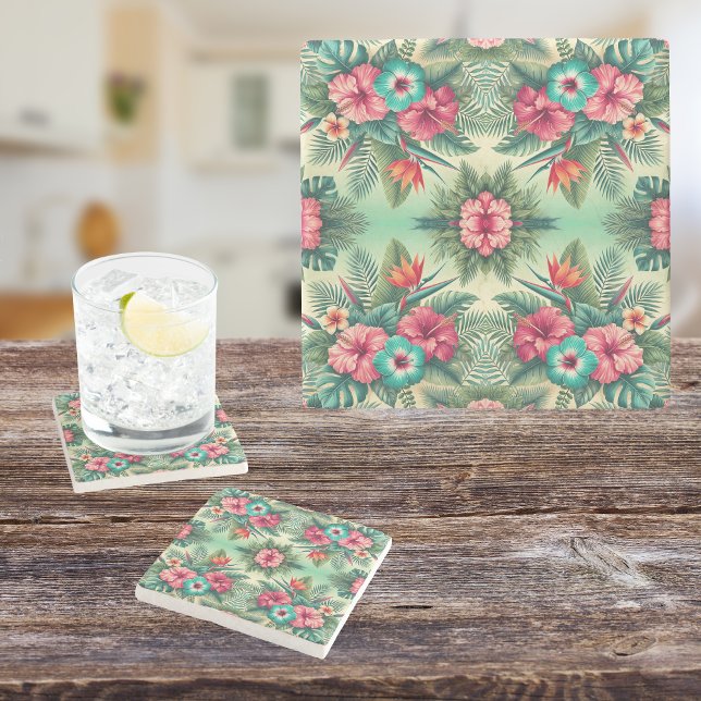 Porta-copo De Pedra Trópicos brilhantes (Criador carregado)