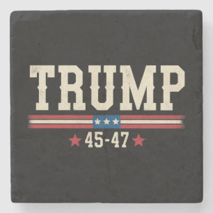 Porta-copo De Pedra Trump 45 47 Bandeira Americana EUA Retro Vintage