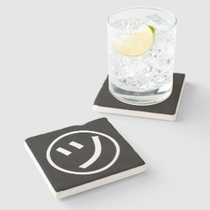 Porta-copo De Pedra ㋡ Tsu Kana Katakana sorrindo Emoji / Emoticon