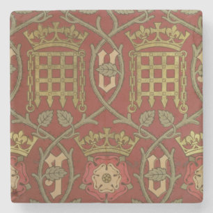 Porta-copo De Pedra 'Tudor Rosa', papel de parede de reprodução projet