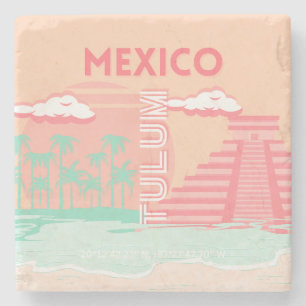 Porta-copo De Pedra Tulum, México, Viagem Art