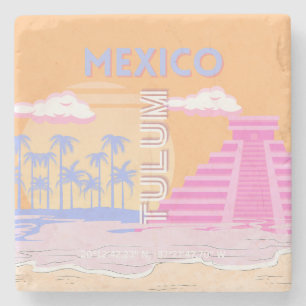 Porta-copo De Pedra Tulum, Viagem, Arte, Pré-Disquete
