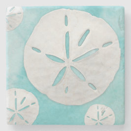 Porta-copo De Pedra Turquesa de Dólar Tropical de Praia