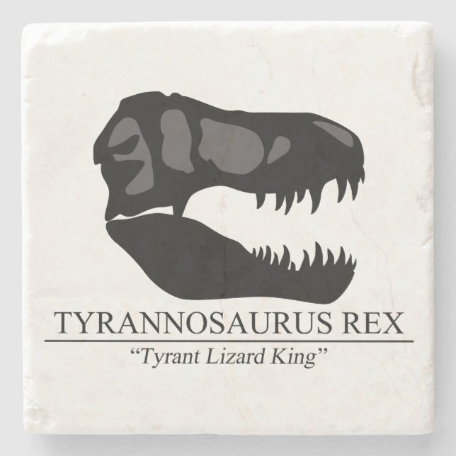 Porta-copo De Pedra Tyrannosaurus Rex Skull (Frente)