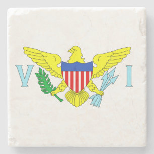 Porta-copo De Pedra U.S. Bandeira de Virgin Islands
