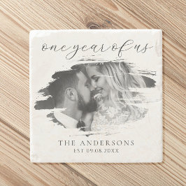 Porta-copo De Pedra Um ano do nosso primeiro aniversário de casamento