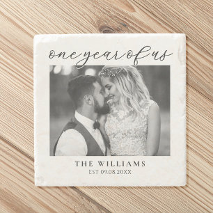 Porta-copo De Pedra Um ano do nosso primeiro aniversário de casamento