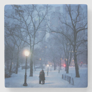 Porta-copo De Pedra Um beijo morno em uma noite fria