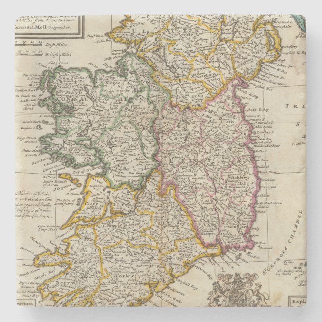 Porta-copo De Pedra Um companheiro do bolso de Ireland (Frente)