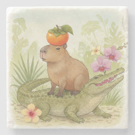 Porta-copo De Pedra Um Croc e um Carregar