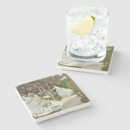 Porta-copo De Pedra Um moinho de vento em Zaandam Claude Monet