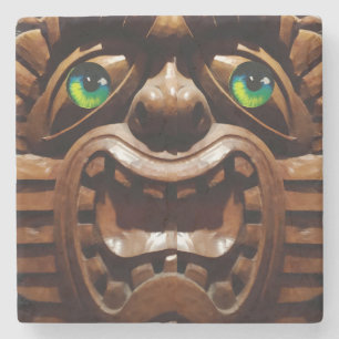 Porta-copo De Pedra Uma Tiki Terraced - Arte de Ken Gage