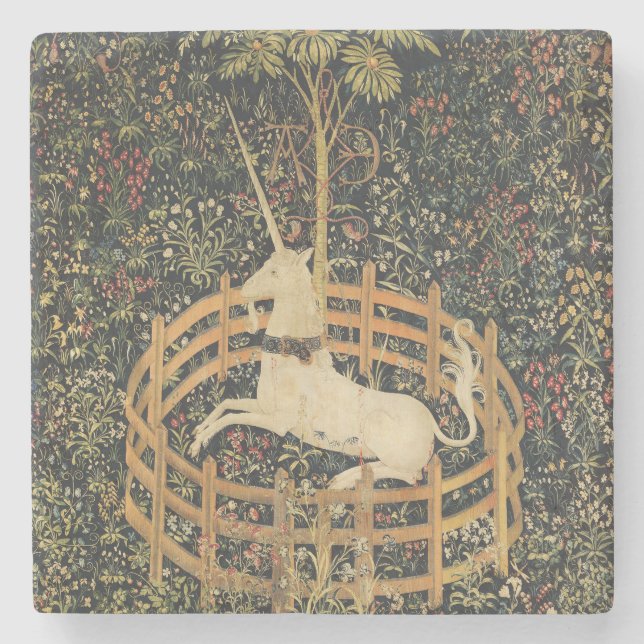 Porta-copo De Pedra Unicorn Tapestries Tapeçaria Clássica (Frente)