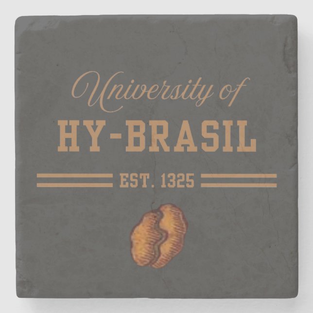 Porta-copo De Pedra University of Hy-Brasil, Est. 1325 (Frente)