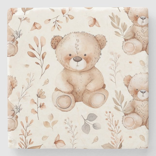 Porta-copo De Pedra Urso Beige Bonito (Frente)